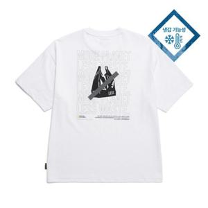내셔널지오그래픽 디자인 그래픽 세미오버핏 냉감 반팔 티셔츠 N242UTS230