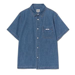마리떼 반팔 데님 셔츠 남성 MFG45USH204 BLU LBL