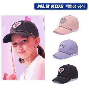 [MLB키즈PG] 여아 체인 장식 워싱 볼캡 3종 택1 (7FCPH015N)