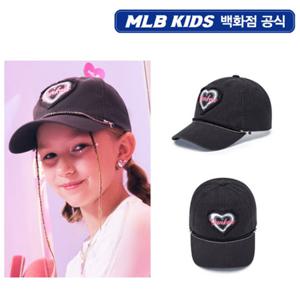 [MLB키즈PG] 여아 체인 장식 워싱 볼캡 (7FCPH015N-50CGS)