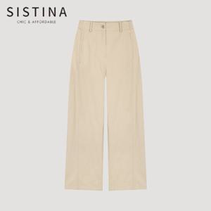 [SISTINA] 인기 코튼 사이드 스티치 팬츠_AWWSLO21020_BE