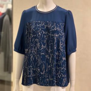 [벨리시앙]니트 밴딩넥 플리츠 블라우스(2color) BL3203