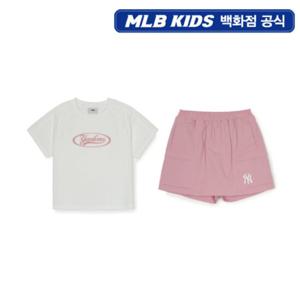 [MLB키즈PG] 아웃도어 여아 티셔츠 세트 (7FS1B0453-50WHS)