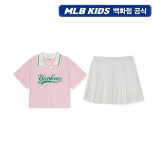 [MLB키즈PG] 바시티 여아 티셔츠세트 (7FS1V0653-50PKL)