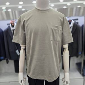 [앤드지]앞포켓 등판 절개 포인트 반팔 면티 JBSF2TR1001 KH
