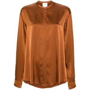 25 FW 포르테포르테 밴드 칼라 새틴 셔츠 12885MYSHIRT TP432089257