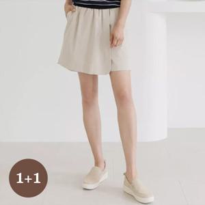 [바네사빈] [1and1]시원소재 밴딩 랩치마 반바지 v01170
