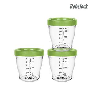 [베베락]포네르 트라이탄 이유식 용기 180ml 올리브(3P)