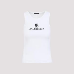 발렌시아가 민소매 티셔츠 835500 T5231 9040 WHITE BLACK