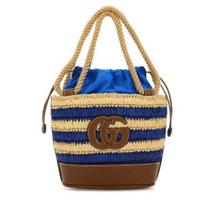 GUCCI Two-tone raffia mini Gucci Summer bucket bag 834935FAEQC 8448