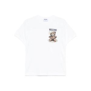 모스키노 반팔 티셔츠 V07255541 1001 White