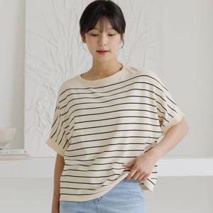 [바네사빈] 루즈핏 단가라 가오리핏 니트 v01182