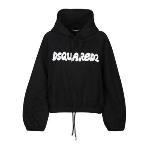 Dsquared2 로고 프린트 긴팔 드로스트링 후드티 S72GU0443S25516 900 TP942581078