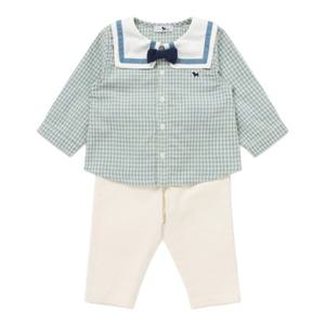 [블루독베이비8] FW25 빅카라 셔츠형 상하세트 HJ (45A1361009) (BLUEDOG BABY 유아 출산 백일 선물 도트