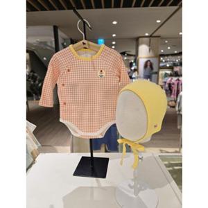 [블루독베이비] 25 FW(OR)체크도기세트바디수트(45A7004017)출산 유아 모자 신생아 조카 선물 임신 (45A700