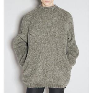 25 FW 언더커버 하이넥 리브 울 블랜드 청티 스웨터 그레이 UC2C4911 GRAY BEIGE