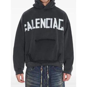 발렌시아가 Tape Type logo print hoodie 744441TRVK2 TP720418212