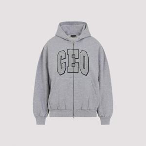 발렌시아가 후드 티셔츠 833399 TSVP2 1300 HEATHER GREY