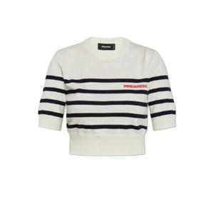 Dsquared2 로고 자수 스트라이프 크롭 점퍼 S75HA1393D13153 961 TP946196903