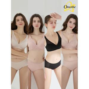 [오모떼] 올데이 에센셜 베이직 브라 팬티 8종 세트(오트밀+피치베이지+블랙+베이지)