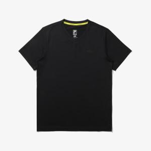 [휠라]V넥 카라 반팔 티셔츠 (FS2RSE2220M_BLK)