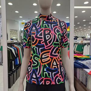 [까스텔바작]여성 전판 프린트 반팔 티셔츠 BGEMTS710_BK_DJ_DJ