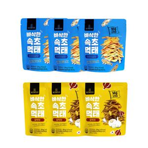 씨리얼마켓 바삭한 속초 먹태 2종 (오리지널맛 3팩,갈릭맛3팩/총6팩)