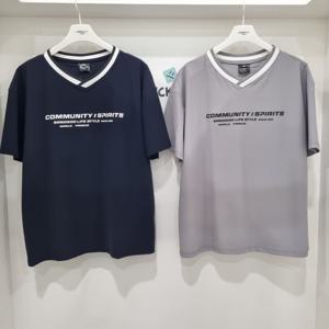 [행텐주니어]쿨 텐션 우븐 브이넥 반팔 티셔츠14520-031-459-41