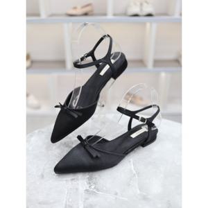 [블리아르]아리 새틴 리본 플랫 슬링백 샌들 2cm BLMD500343_GN