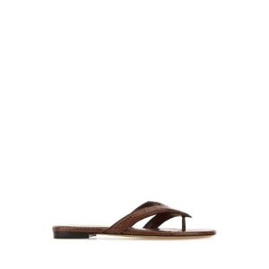 FENDI Caramel leather thong slippers 8Y8712AUEE F1T31