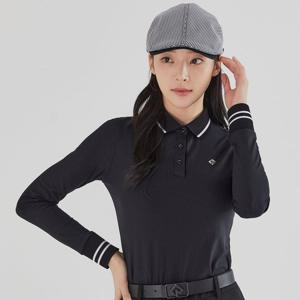 [레노마골프]여성 소매 시보리 골지 카라 티셔츠 RWTYL5102-199