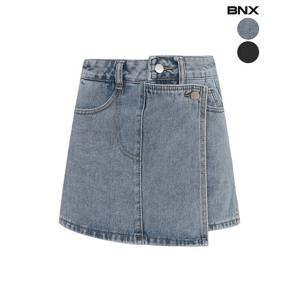 [BNX]여성 워싱 랩 데님 치마 바지