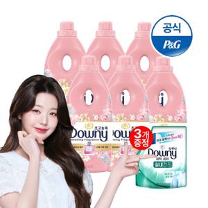 다우니 초고농축 섬유유연제 향수컬렉션 스프링가든1Lx6 +200ml 3개증정