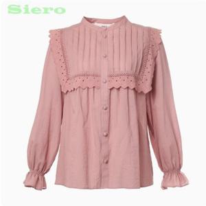 [시에로]스퀘어 레이스  핀턱 블라우스 SI2SHF061
