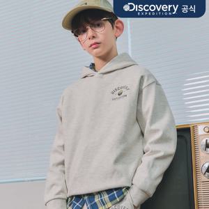 키즈 아웃도어 스몰 그래픽 트레이닝 후드티셔츠 (M/IVORY)