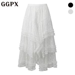 GGPX  레이스 티어드 볼륨 스커트 (GP2SK016F)
