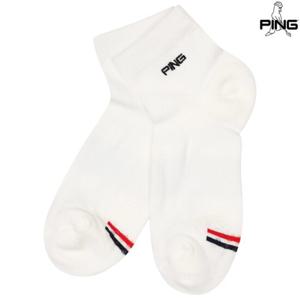 [핑골프]남성 라인 포인트 단목 양말 111E1SC002_WH