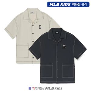 [MLB키즈US] (7AWSB0253) 베이직 아웃도어 스티치 우븐 셔츠 아동셔츠 키즈셔츠