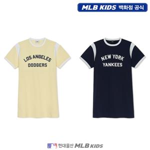 [MLB키즈US] (7FOPV0353) 여아 바시티 반팔 원피스 아동원피스 키즈원피스