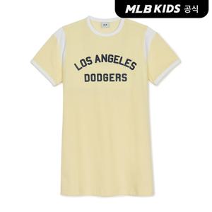 [MLB키즈 공식] 25SS 바시티 반팔 원피스 LA (L.Yellow) 7FOPV0353-07YEL