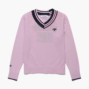 [20%OFF] 르꼬끄골프 여성 V넥 배색 포인트 스웨터 (GQ222LKP41)