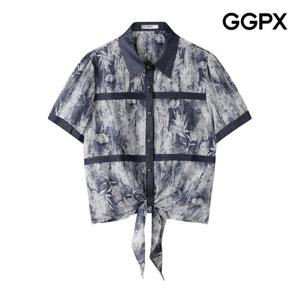 GGPX  그라데이션 나염 매듭 블라우스 (GP5SH045F)