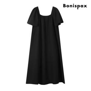 보니스팍스  소매 퍼프 셔링 러블리 롱 원피스 (XP5OP022M0)