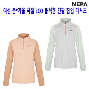 [네파](7J25403) 여성 봄 여름 ECO 블럭형 긴팔 집업티셔츠
