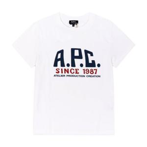 아페쎄 COHBU M26442 AAB WHITE 빈티지 프린트 반팔티