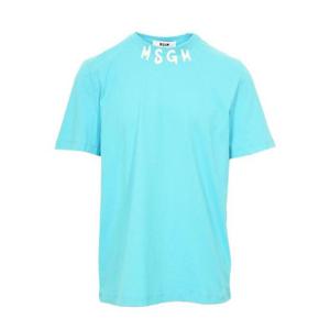 MSGM 로고 프린트 크루넥 티셔츠 3640MM118247002 84 TP936081549