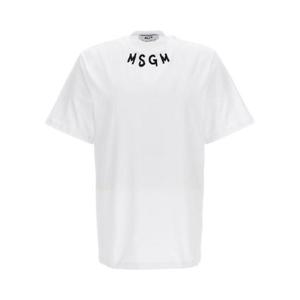 MSGM 로고 프린트 크루넥 티셔츠 3540MM103237798 01 TP936080743