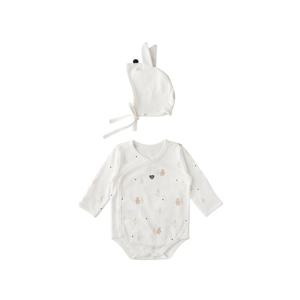 M밍크뮤D 25FW (WH)프렌즈모달배내바디슈트 모자보넷세트 (35A7004001)