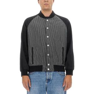 BALMAIN 로고가 있는 봄버 재킷 BH0TF294DD76EHV