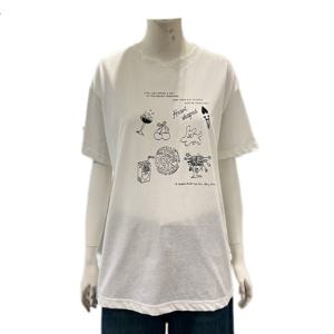 [오조크]라인드로잉 라운드 반팔티셔츠FOTMCTR561P